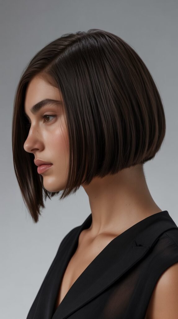 Sleek A-Line Bob with Subtle Layers
