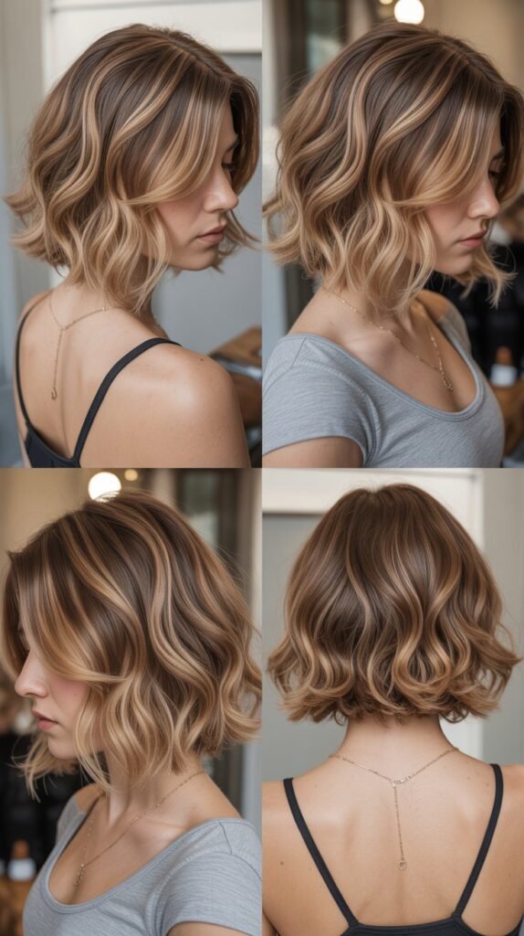 10. Choppy Bob with Balayage for Added Dimension