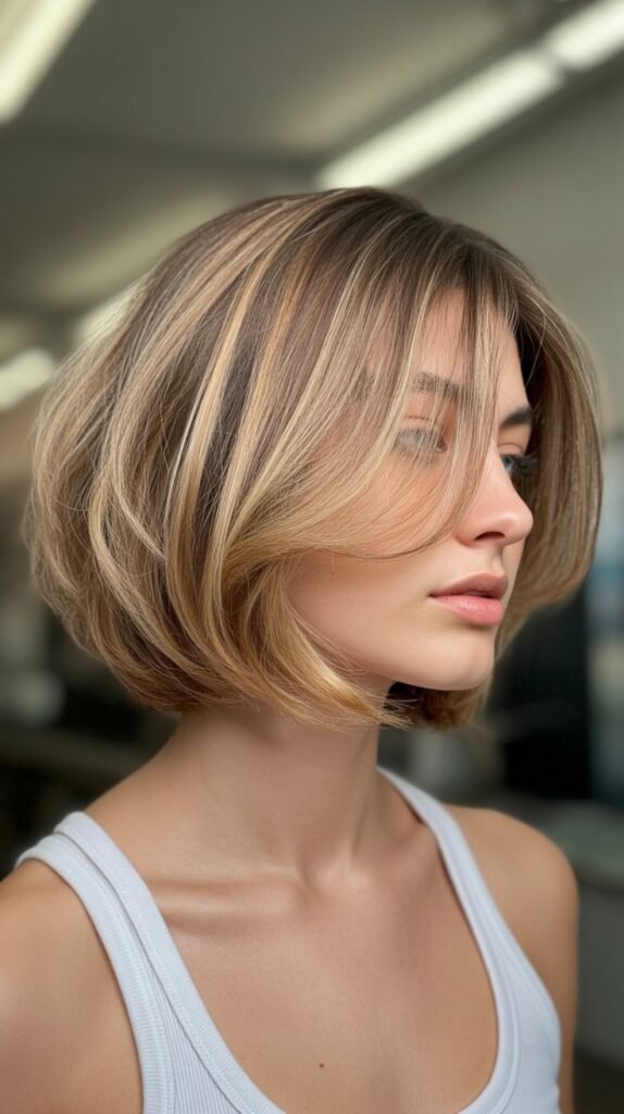 2. Textured Layered Bob