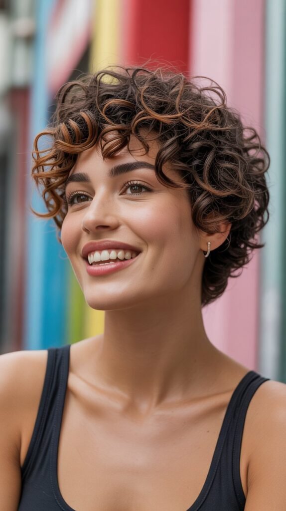 13. Curly Messy Pixie