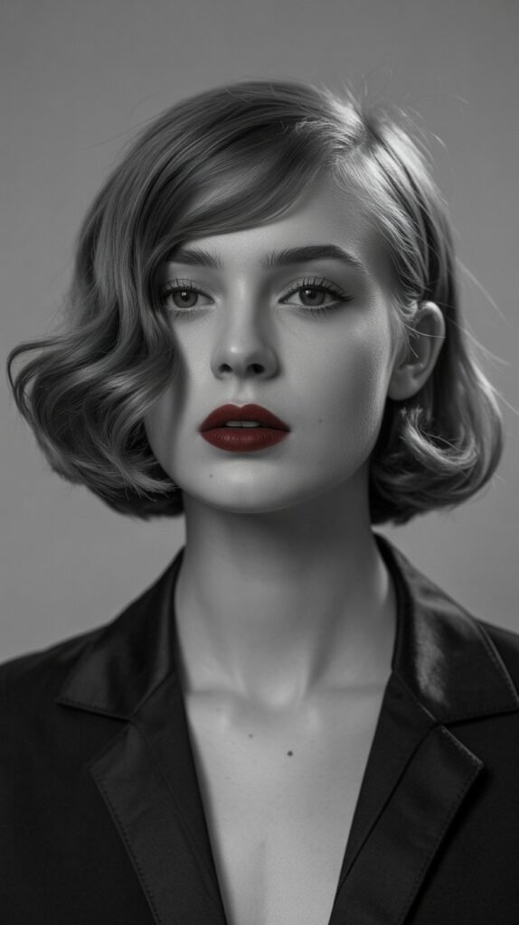 23. Wavy Pixie with Elongated Sideburns