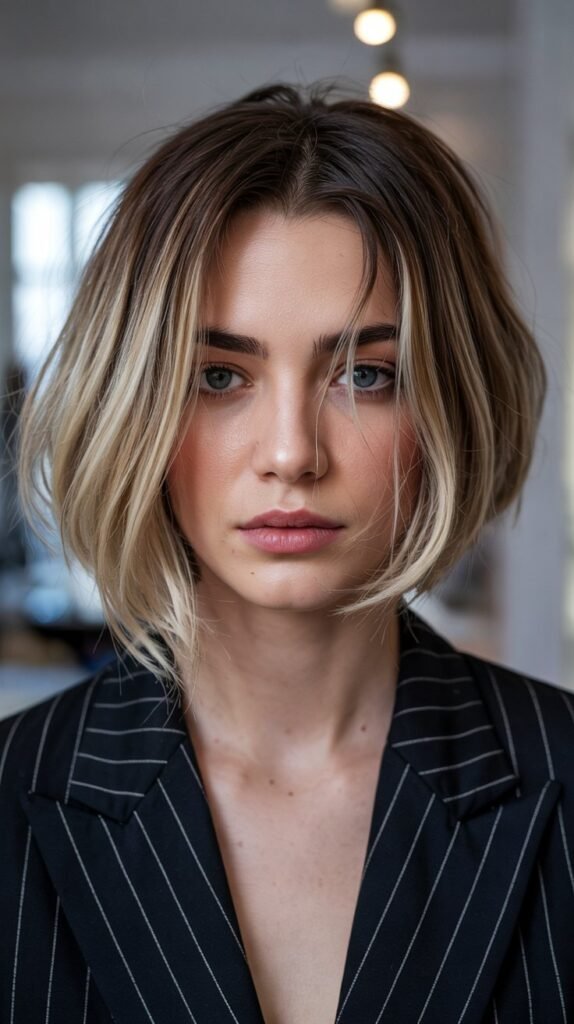 15. Long Bob with Asymmetrical Cut