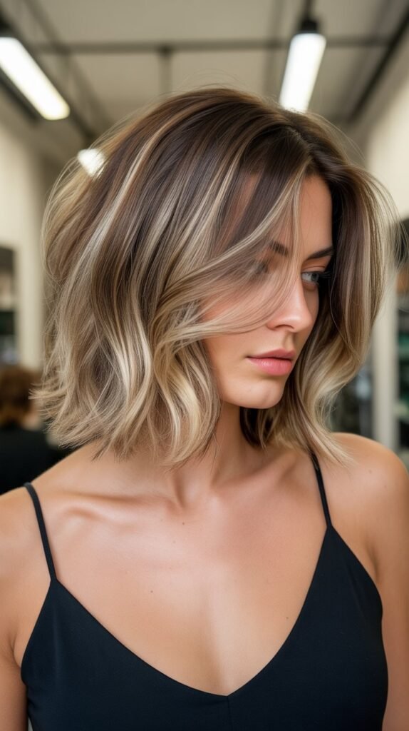 Blunt Choppy Bob with Internal Layers