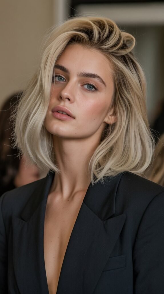 18. Long Bob with Root Tease