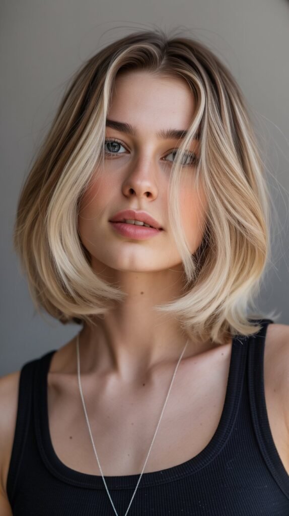 25. Long Bob with Hidden Layers