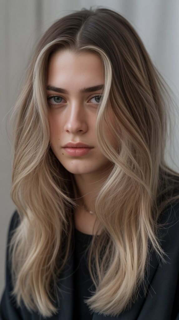 16. Long Hair with Short Front Layers