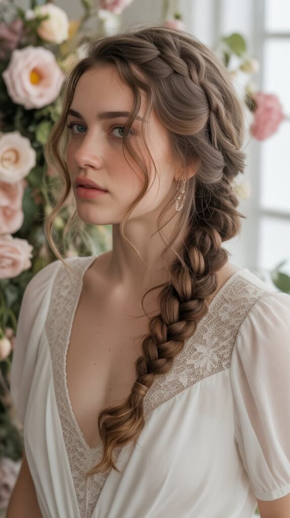 5. Braided Side Swept Style