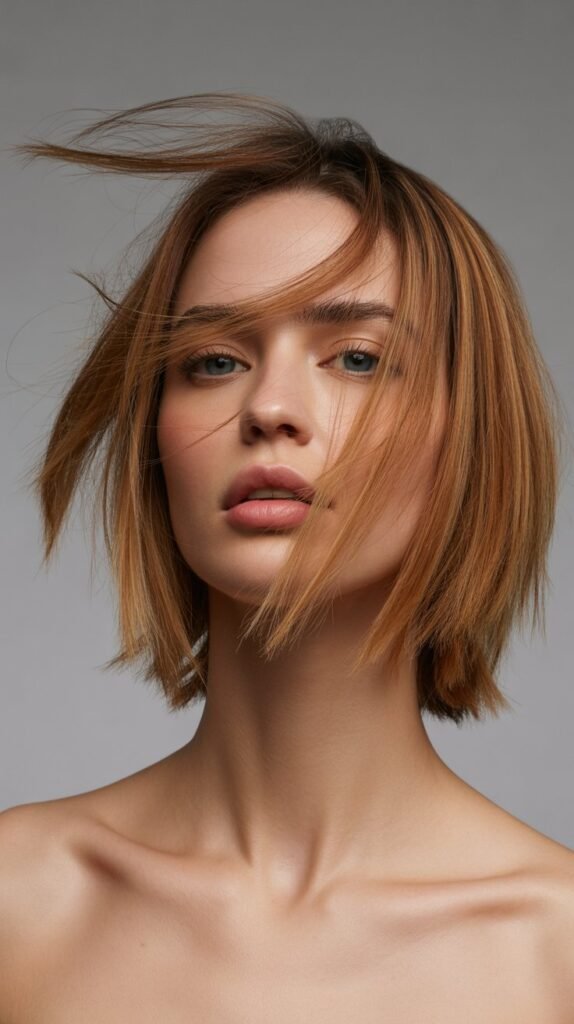 9. Choppy Bob with Razored Layers and Movement