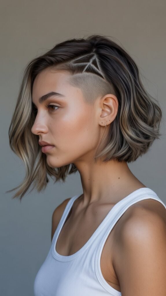  Soft Layered Bob with Hidden Undercut