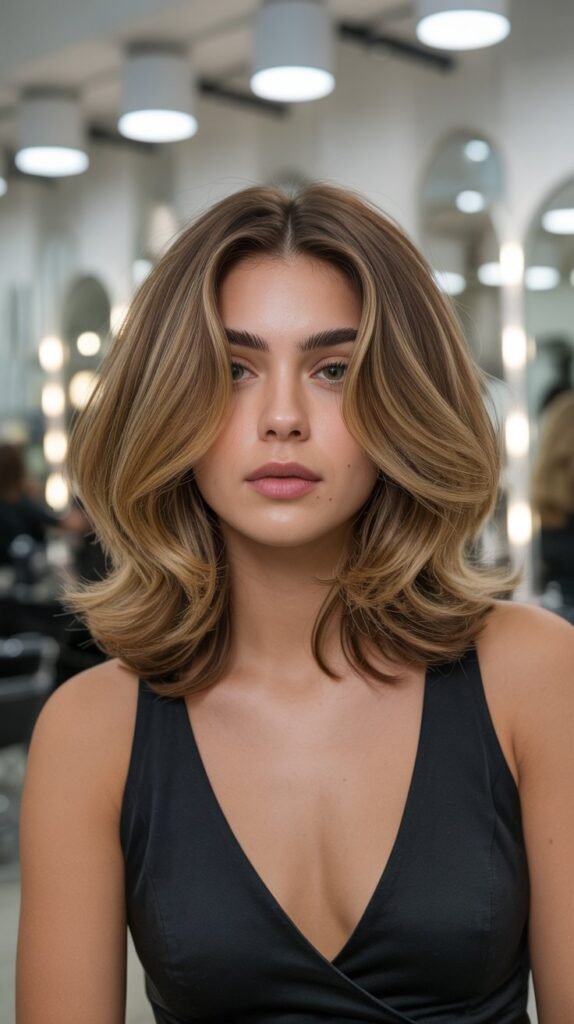 15. Voluminous Long Bob with Layers