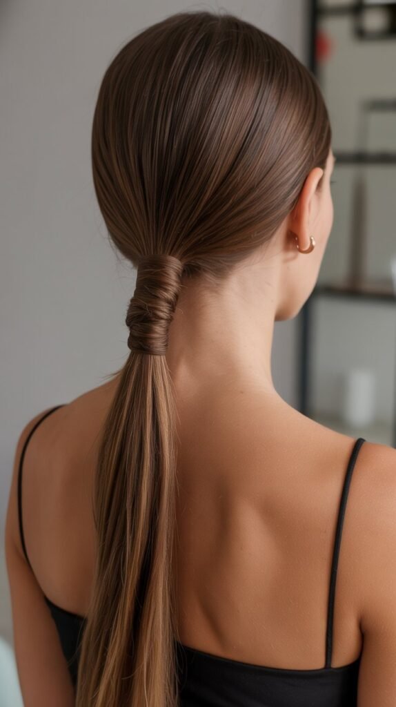 24. Ponytail with Wrapped Section