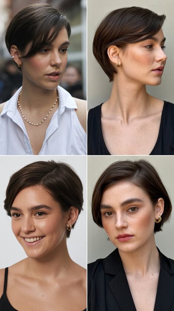 Sleek Side-Swept Pixie