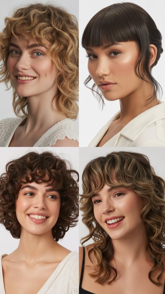 Textured Bangs with Defined Waves