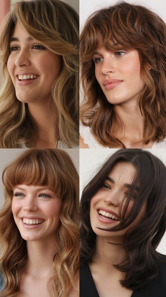 Sweepy Bangs with Tousled Texture