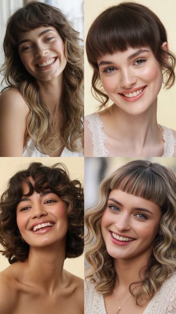 Face-Framing Bangs with Beachy Waves
