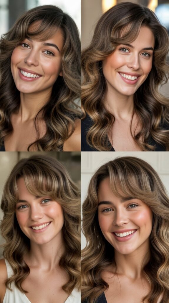 . Side-Swept Fringe with Voluminous Waves