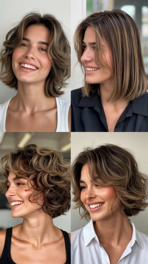  Layered Bob with Swoopy Ends