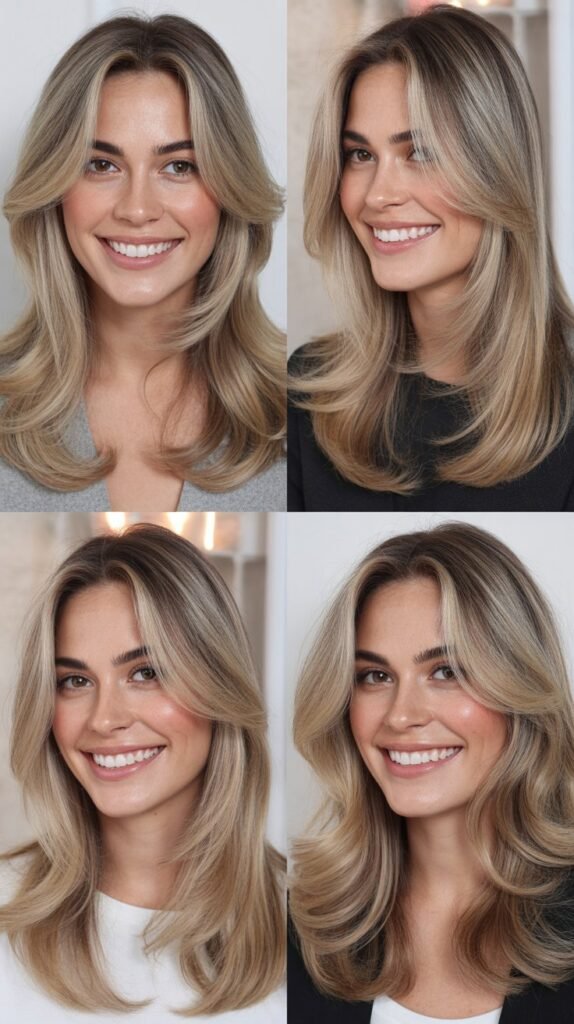 Ash Blonde with Long Layers