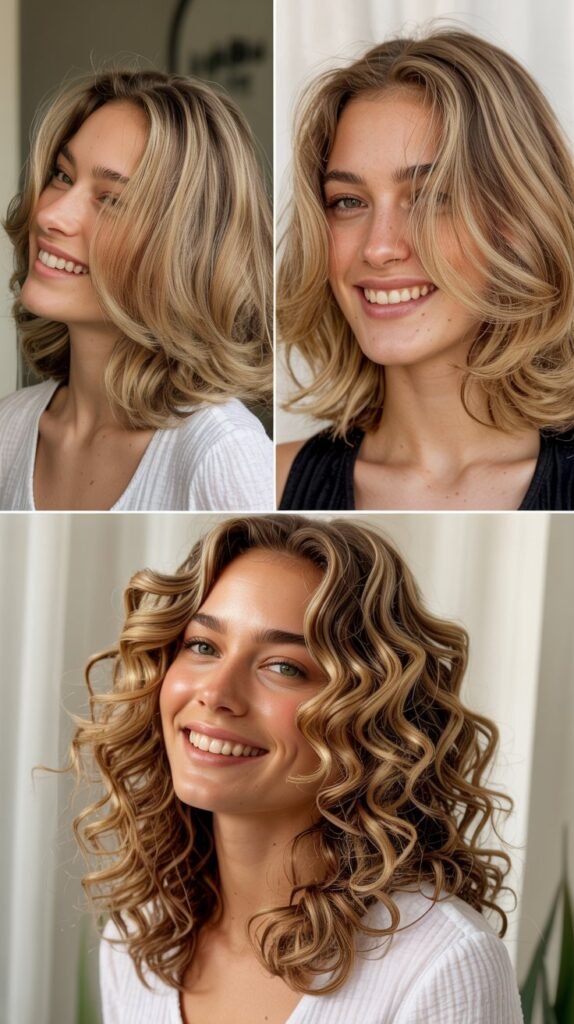 Toasted Coconut Blonde Wavy Lob