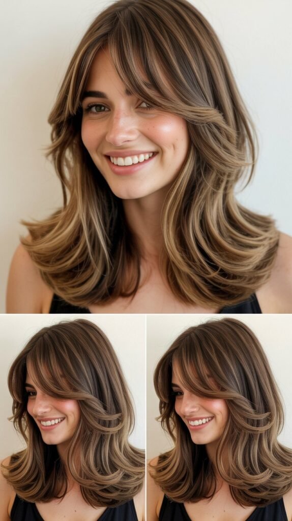 Invisible Layers with Seamless Curtain Bangs