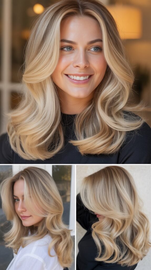 Cool Blonde with Shattered Layers