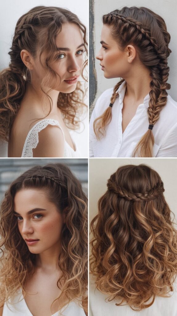 Side Braid with Loose Curls
