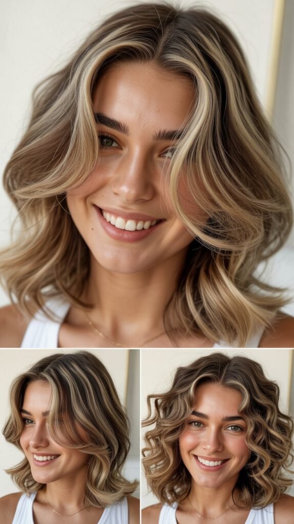 offee Blonde with Curved Framing Layers