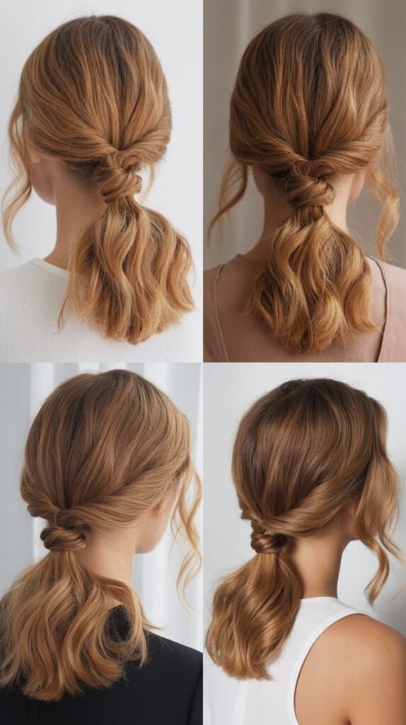Twisted Low Pigtails Waves