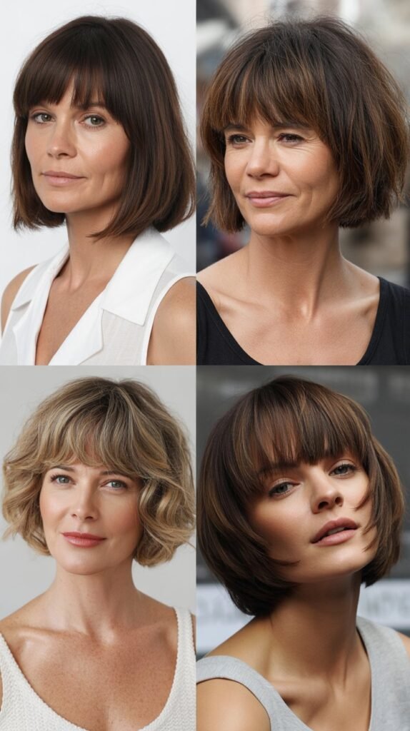 Choppy Bob with Blunt Bangs