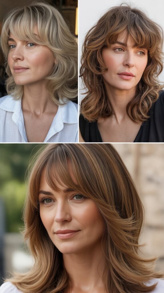 Wispy Bangs with Long Layers