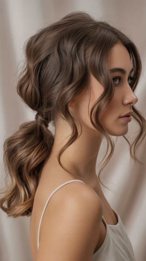 . Textured Low Ponytail