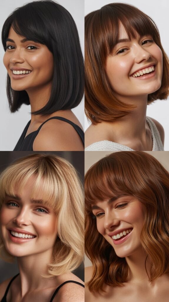  Medium Cut With Razored Bangs