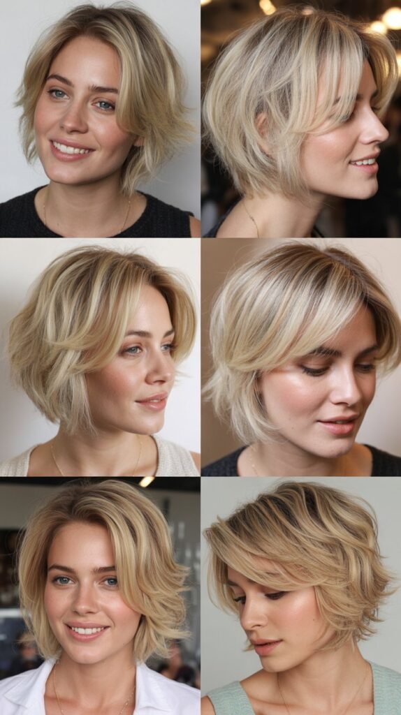 Piece-y Blonde Bobs for Modern Texture
