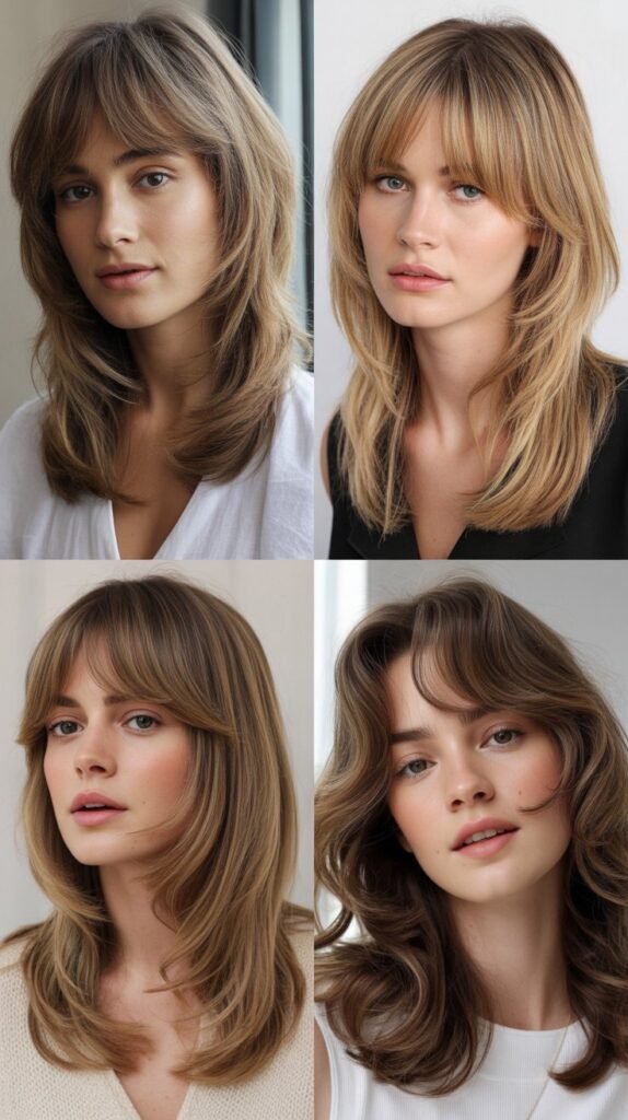  Uniform Layers With Bardot Bangs