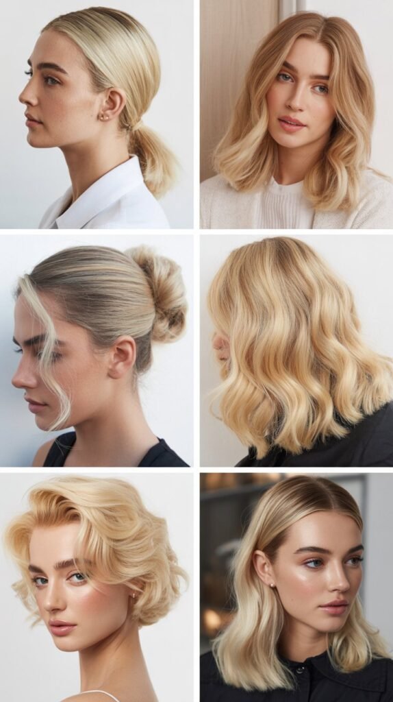 Blonde Low Ponytail: Elegant Simplicity