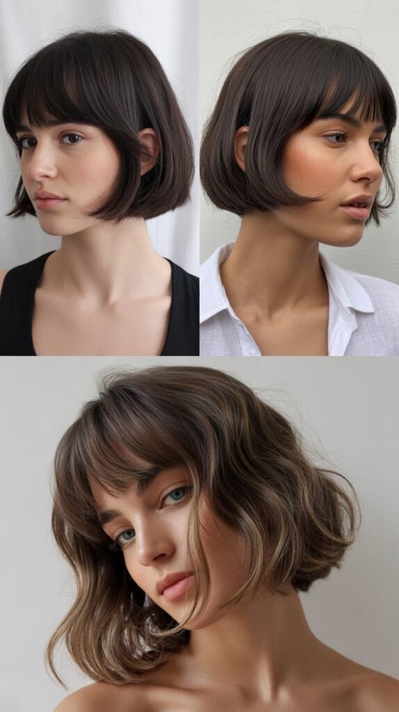Long Bangs with Tucked Bob