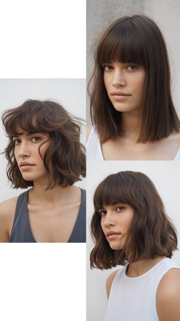 Natural Lob with Air-Dried Bangs