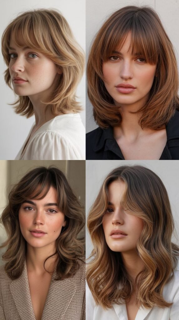 Curved Bangs with Rounded Layers