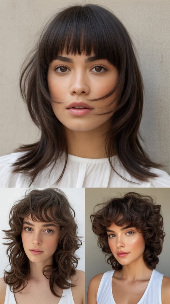 Heavy Bangs with Sliced Layers