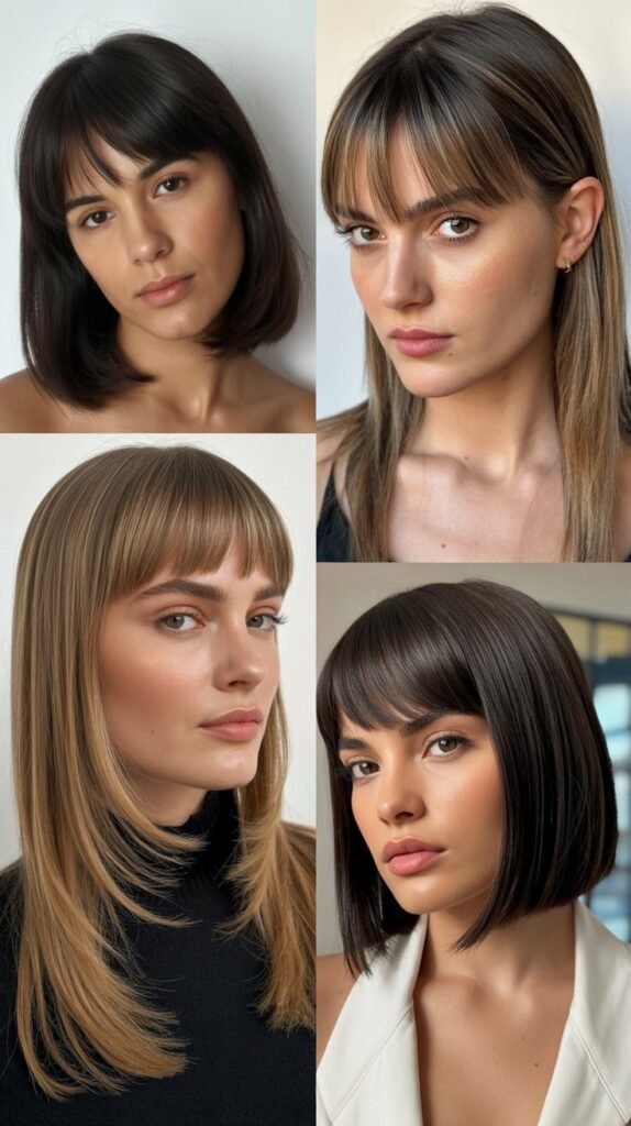 Side-Part Bangs with Sleek Straight