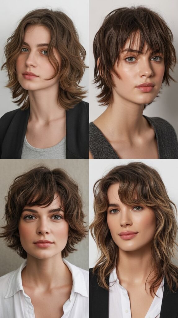 Textured Shag with Asymmetrical Bangs