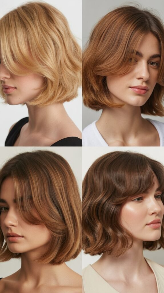 Soft Bob With Long Wispy Side Bangs