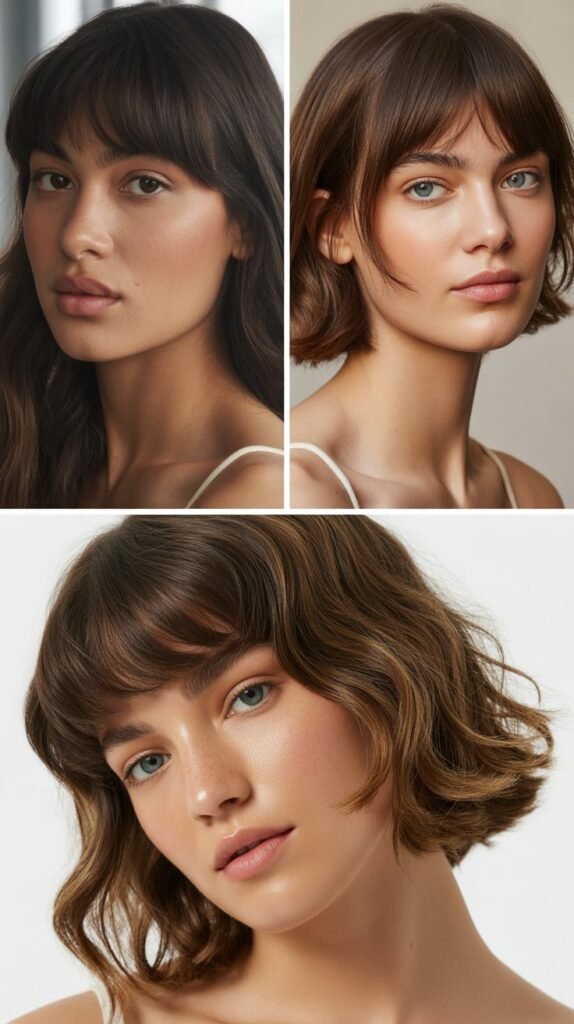  Classic Curtain Bangs with Soft Texture