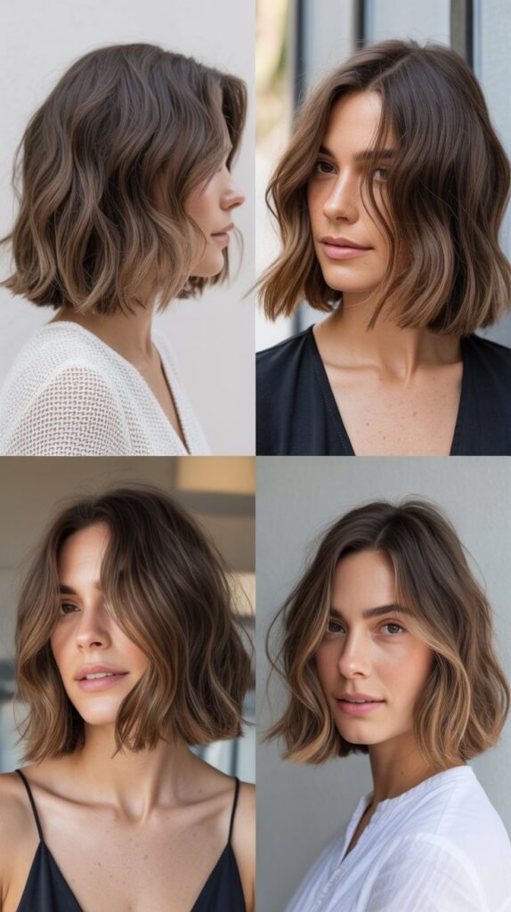 Textured Long Bob with Subtle Layers