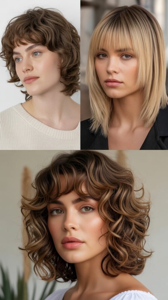  Classic Layered Shag with Wispy Bangs