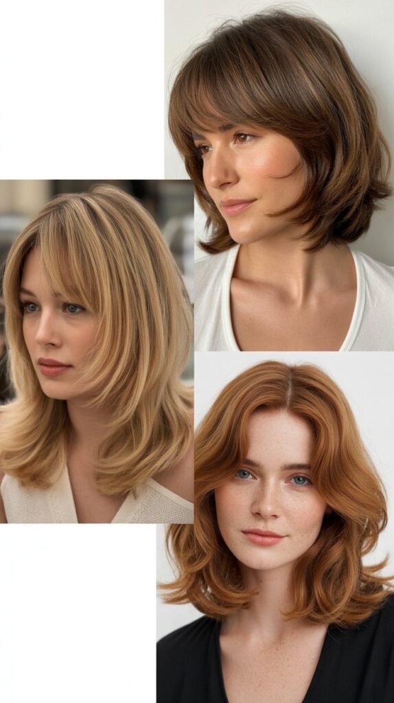 Feathered Bangs with Flipped Ends