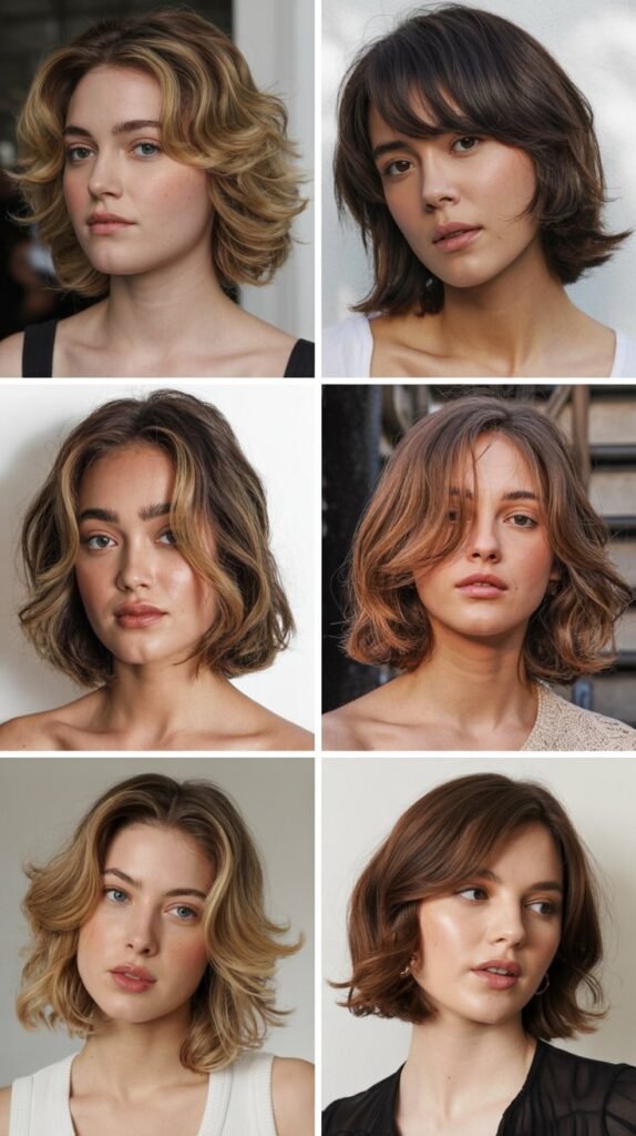  Layered Chin Bob with Deep Side Bangs