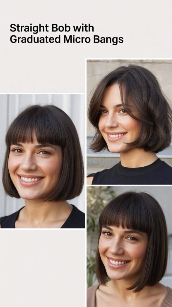Straight Bob With Graduated Micro Bangs