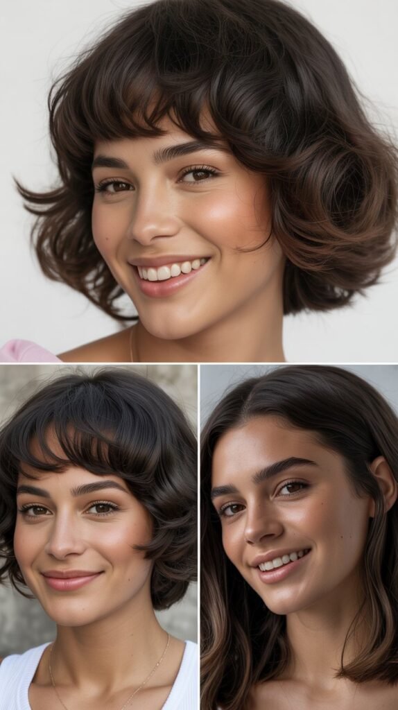 Blunt Cut With Choppy Baby Bangs