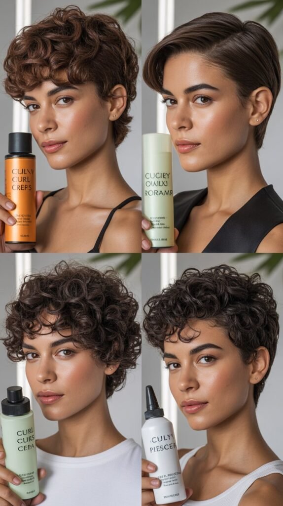 Textured Pixie with Products